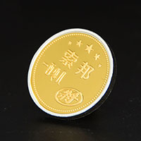 上海索邦純銀5克鑲2克金徽章_ 定做銀幣  銀幣制作  徽章制作 定制金幣