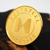 上海鋼之杰25周年10克純金徽章|徽章制作|金屬徽章定制|胸章定做