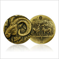 羊年生肖大銅章 上海造幣有限公司鑄造