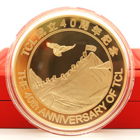 廣東TCL40周年慶定制紀(jì)念章_ 定做紀(jì)念幣 紀(jì)念章制作 制作紀(jì)念章 大銅章定制