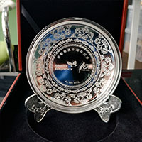 江西安智物流200克銀盤銀章_ 銀幣定制 紀念章制作 銀幣制作 周年慶典