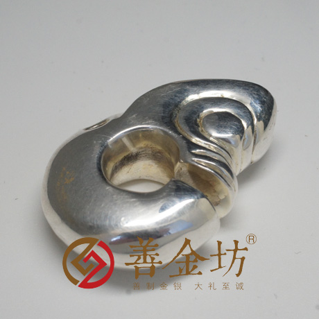 浙江純銀玉豬龍掛件 純銀立體擺件定制 3D硬銀 立體貴金屬定制  金銀立體擺件 定做銀幣