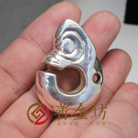 浙江純銀玉豬龍掛件 純銀立體擺件定制 3D硬銀 立體貴金屬定制  金銀立體擺件 定做銀幣