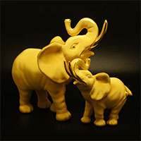 河南白象食品純金立體擺件_絨沙金擺件定制 純銀擺件定制 立體擺件定制 員工福利