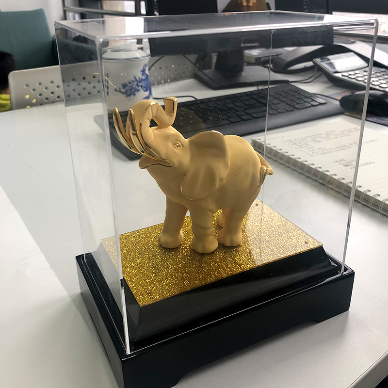 河南白象食品純金立體擺件_絨沙金擺件定制 純銀擺件定制 立體擺件定制 員工福利