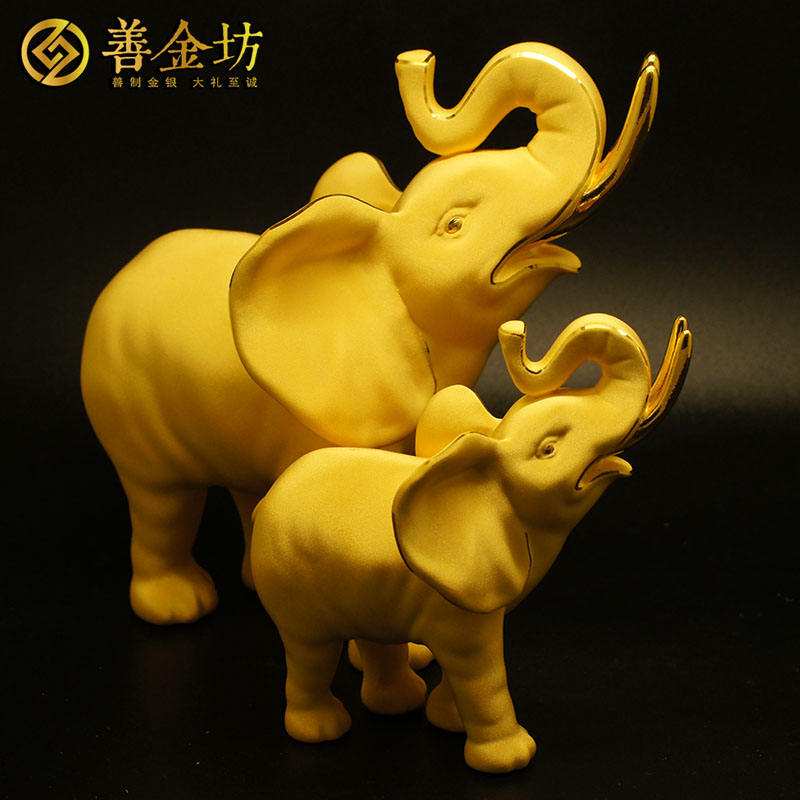 河南白象食品純金立體擺件_絨沙金擺件定制 純銀擺件定制 立體擺件定制 員工福利
