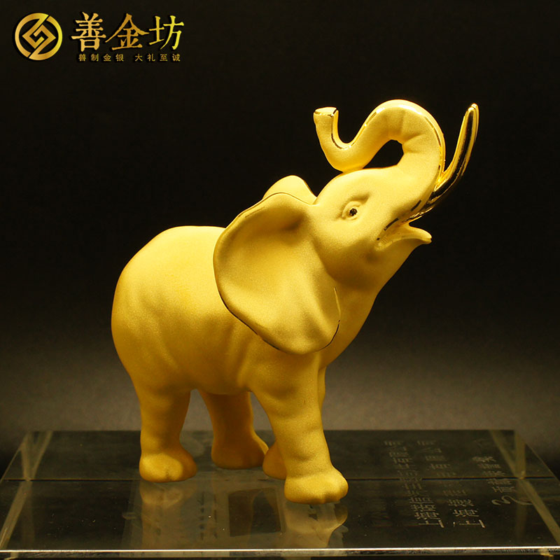 河南白象食品純金立體擺件_絨沙金擺件定制 純銀擺件定制 立體擺件定制 員工福利