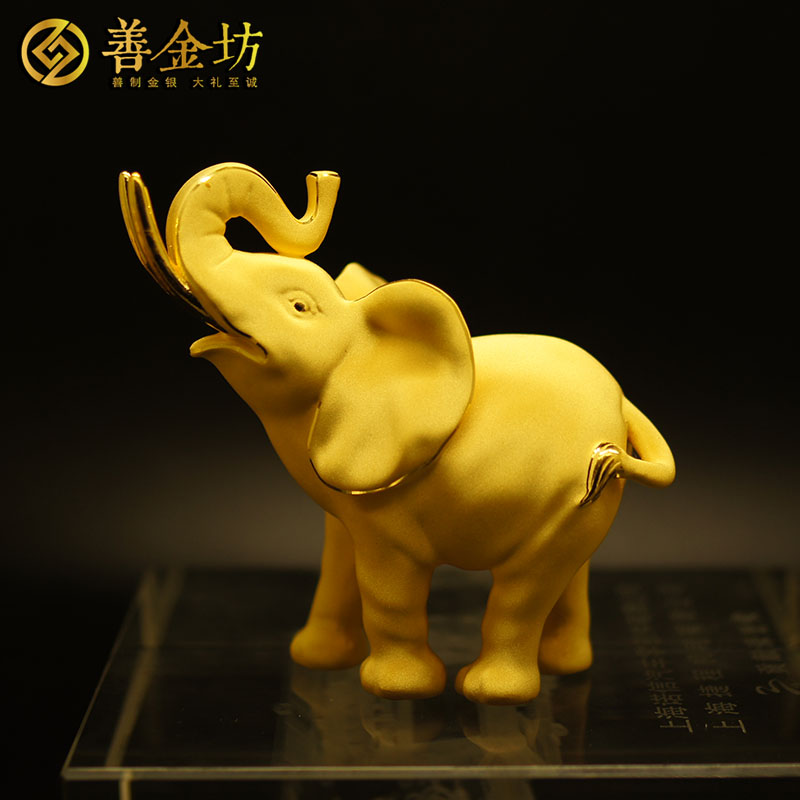 河南白象食品純金立體擺件_絨沙金擺件定制 純銀擺件定制 立體擺件定制 員工福利