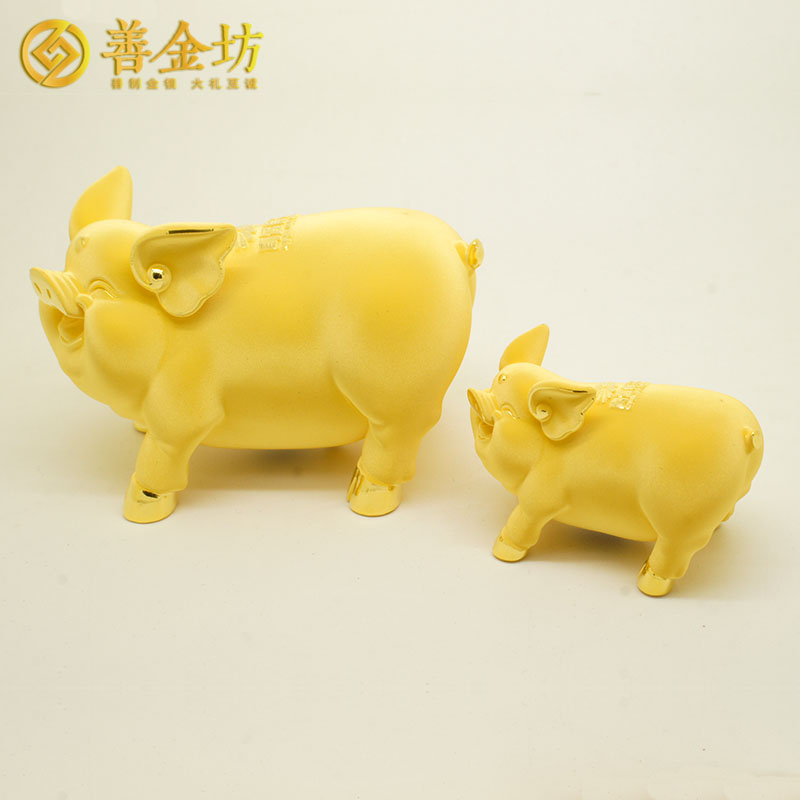 浙江青蓮食品純金立體擺件_絨沙金擺件定制 立體擺件定制 員工福利