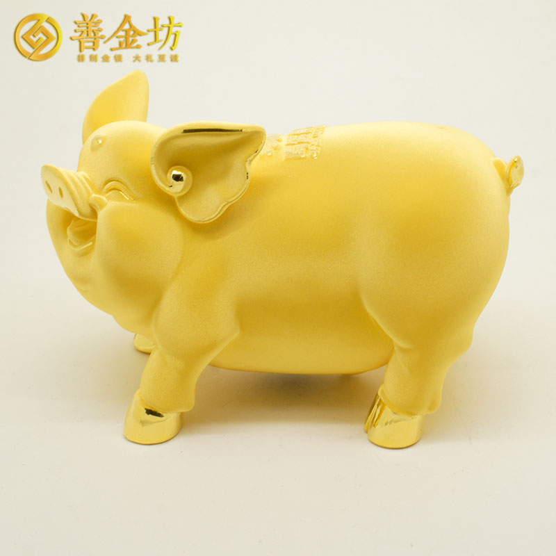 浙江青蓮食品純金立體擺件_絨沙金擺件定制 立體擺件定制 員工福利