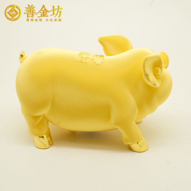 浙江青蓮食品純金立體擺件_絨沙金擺件定制 立體擺件定制 員工福利