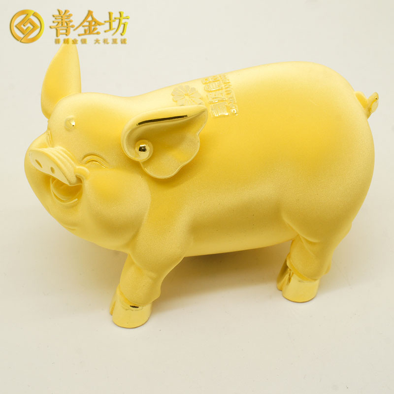 浙江青蓮食品純金立體擺件_絨沙金擺件定制 立體擺件定制 員工福利