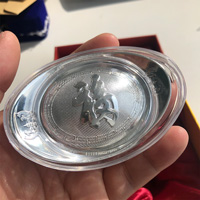 空心元寶50克 100克_純銀立體擺件定制 3D硬銀 立體貴金屬定制 金銀立體擺件 宣傳饋贈(zèng)