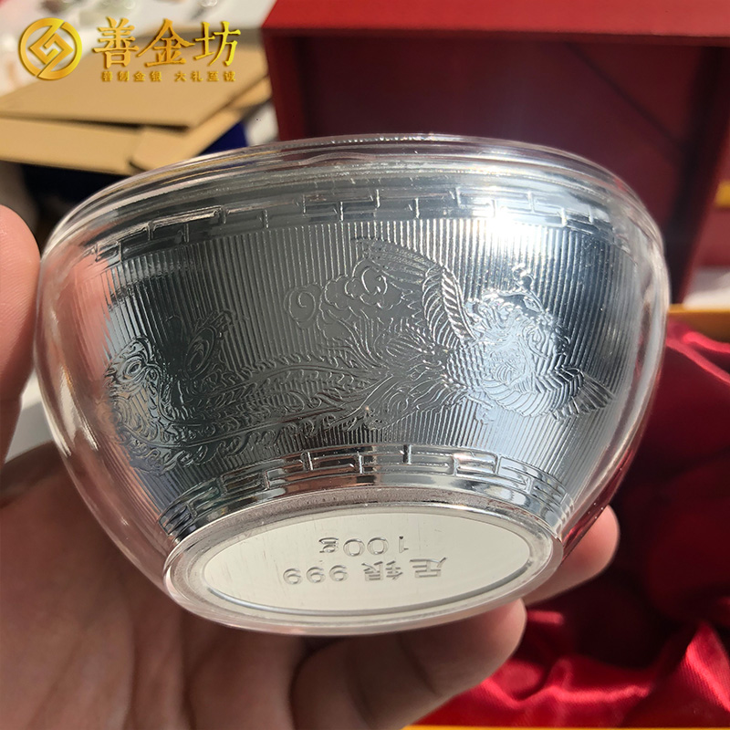 空心元寶50克 100克_純銀立體擺件定制 3D硬銀 立體貴金屬定制 金銀立體擺件 宣傳饋贈(zèng)