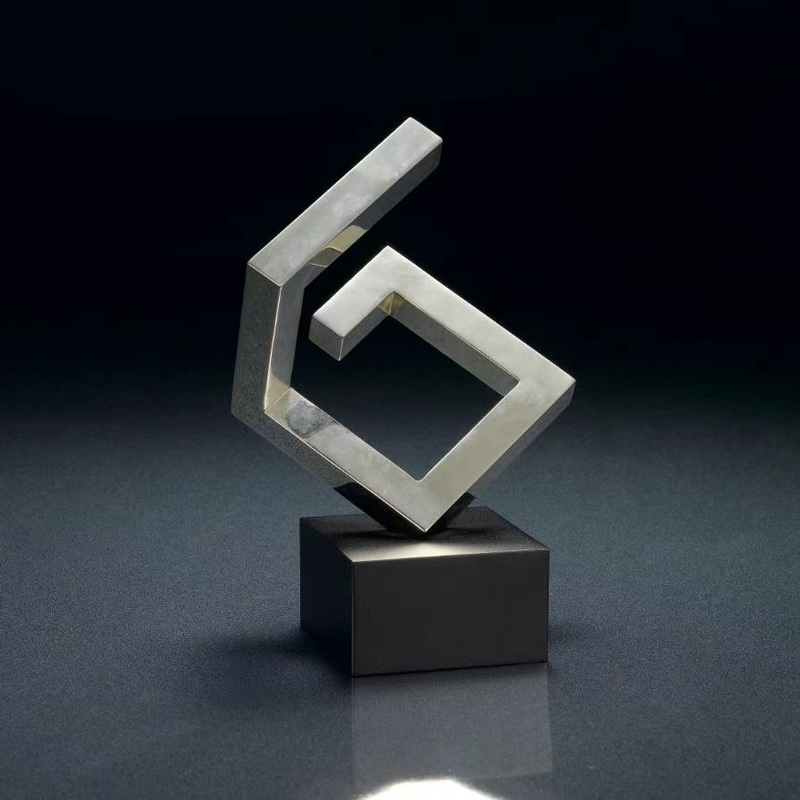 3D立體金屬工藝品擺件工程建筑擺件金屬獎杯來圖來樣定做立體工藝