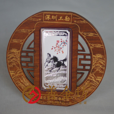 深圳工勘彩色銀條_紀(jì)念章制作 定做銀幣 定制銀幣 銀幣制作周年慶典