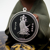 廣東省羅定市藥叉大將銀章_ 銀幣制作 紀(jì)念幣制作 紀(jì)念章制作 制作紀(jì)念幣 定做紀(jì)念幣 定做銀幣 紀(jì)念幣定制 宣傳饋贈(zèng)