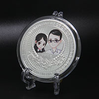 上海結婚紀念章100克銀章_ 紀念章制作 定制紀念章 銀章制作 結婚祝壽