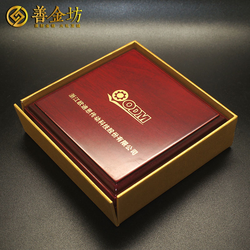 浙江歐迪恩10周年銀鑲金紀念章_ 定做紀念章 銀章定制 紀念章制作 紀念章定制 制作紀念章