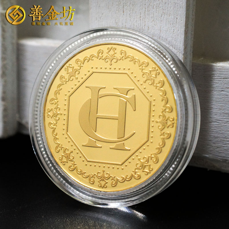 浙江鑲金紀(jì)念章銀10克鑲2克金_ 銀章定制 紀(jì)念章制作 定做紀(jì)念章