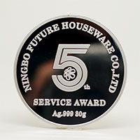 浙江寧波前程股份金銀紀念章定制_ 銀章定制 定制金章 員工福利