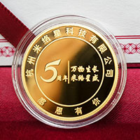 浙江杭州米絡(luò)星10克五周年金章_ 定制金章 金章制作 定制紀念章