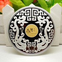 上海某企業(yè)定制銀章銀80克單面鑲金0.5克 宣傳饋贈 員工福利