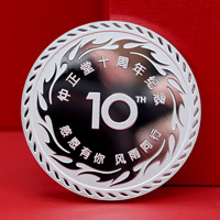 上海仲正堂十周年定制純銀紀念章_ 定做銀幣 定制銀幣 定做紀念章 紀念銀幣定制廠家